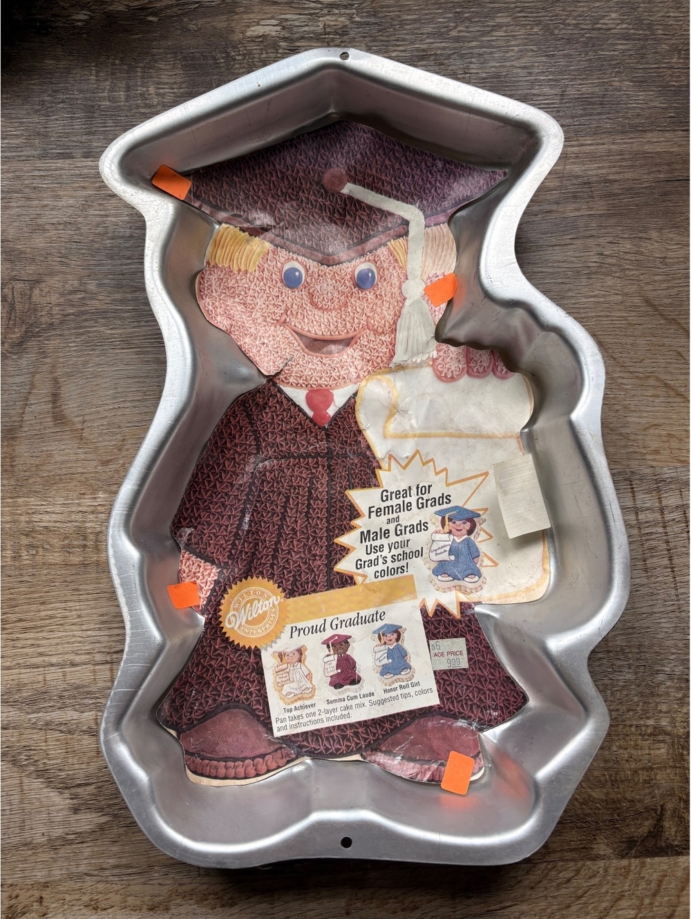 Wilton Proud Graduate Cake Pan - Vintage Graduation Cap and Gown Design